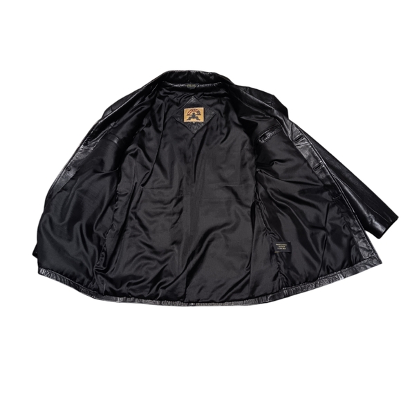 🖤PHASE 2 MEN'S SIZE SMALL BLACK LEATHER JACKET. - Picture 2 of 10